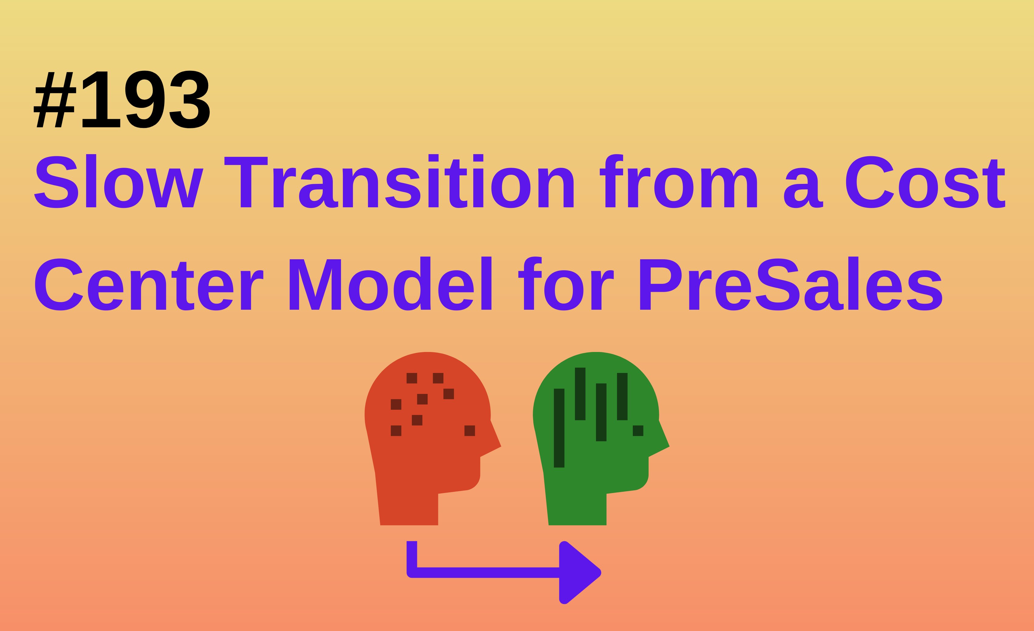 Read more about the article #193 Slow Transition from a Cost Center Model for PreSales