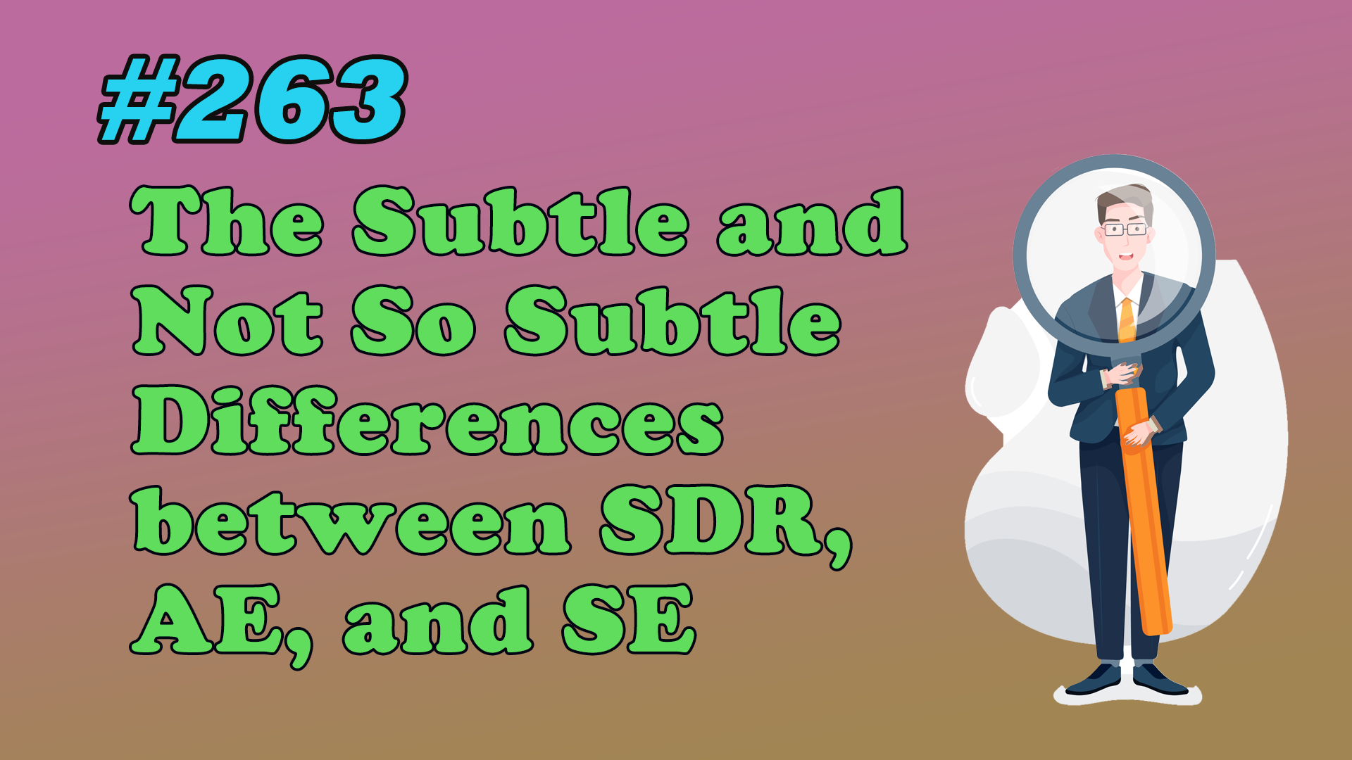 Read more about the article The Subtle and Not So Subtle Differences between SDR, AE, and SE