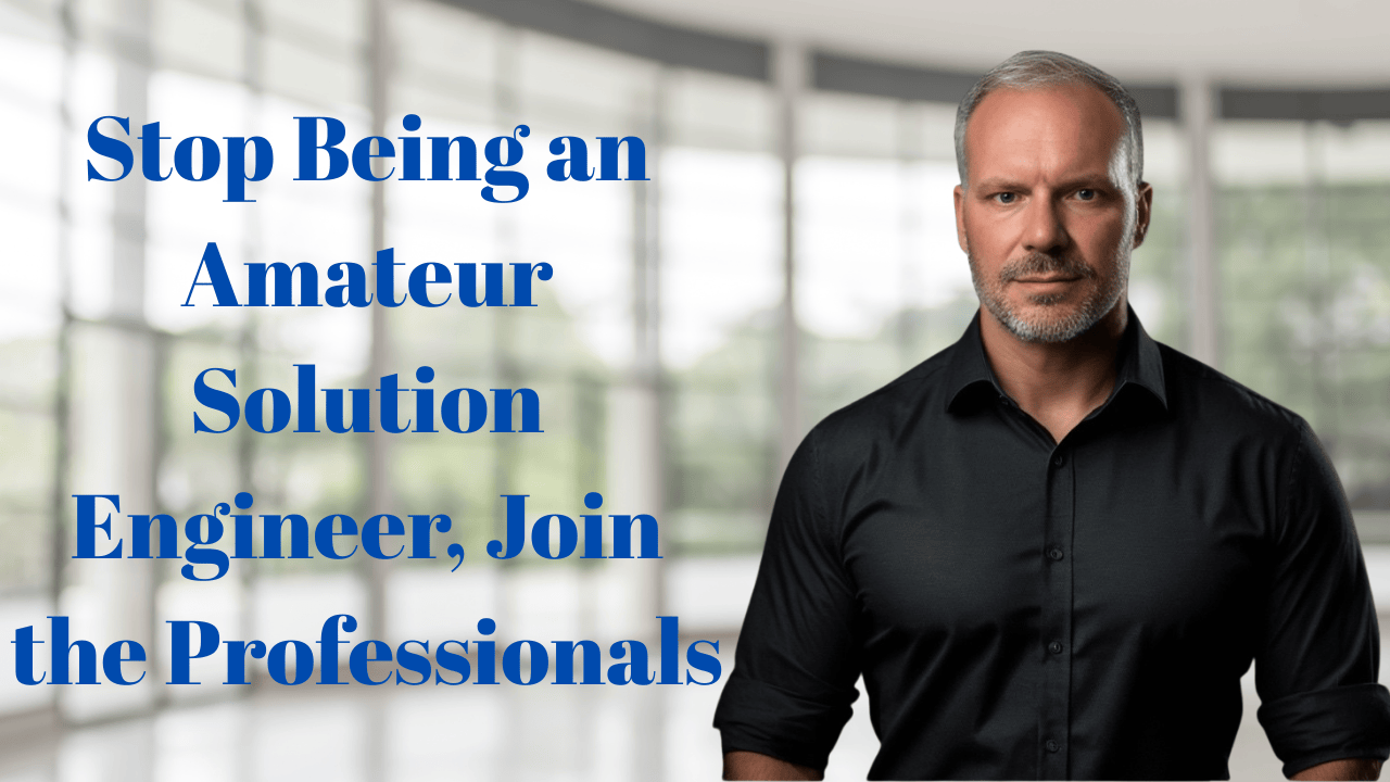Read more about the article Stop Being an Amateur Solution Engineer, Join the Professionals